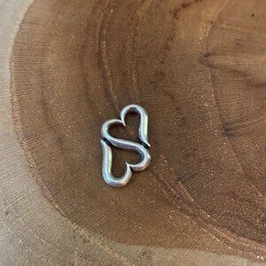 James Avery Heart to Heart Charm, Sterling Silver